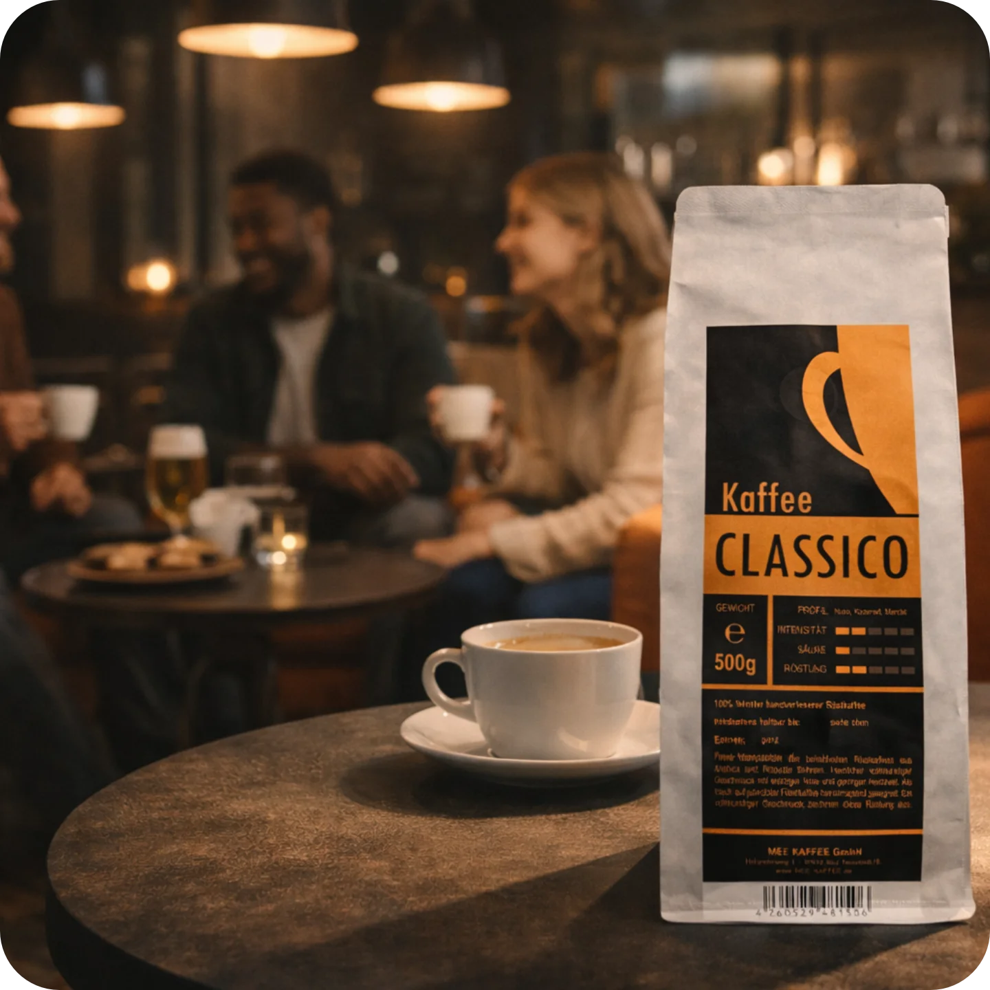 Classico Kaffee von MEE KAFFEE – traditionell gerösteter Kaffee für gesellige Genussmomente im Café und Zuhause