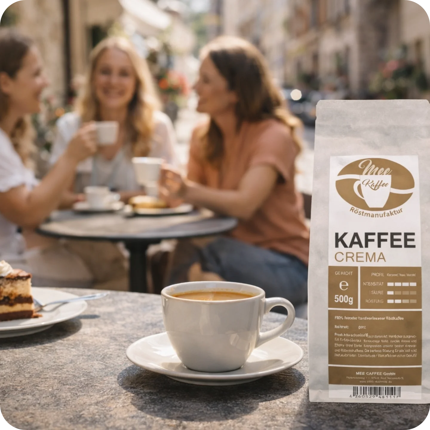 Cafe Crema Alltagsheld von MEE KAFFEE – handwerklich gerösteter Kaffee für Vollautomaten, Büro und Zuhause