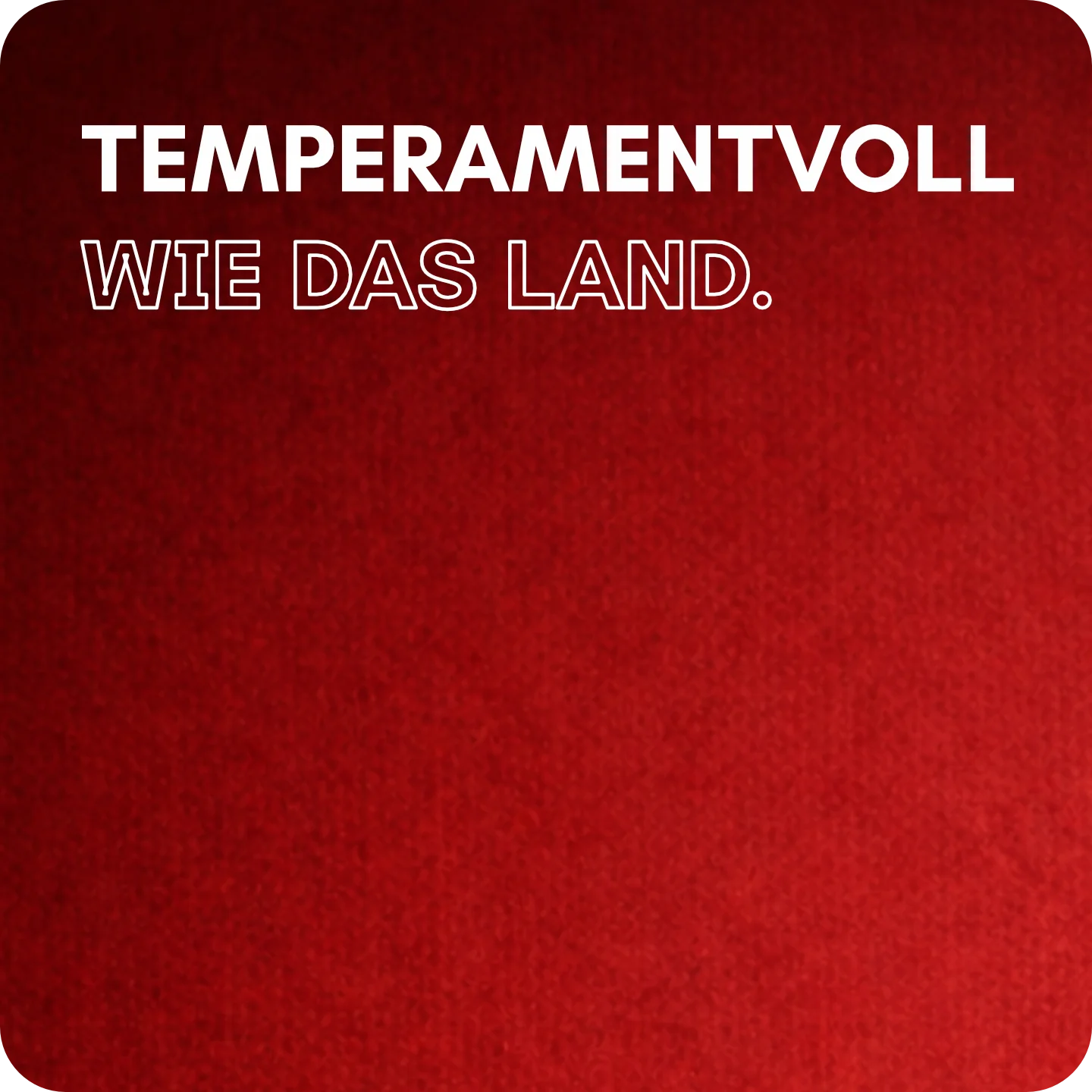 Rote Grafik zum Mexiko Kaffee Esmeralda mit dem Schriftzug „Temperamentvoll wie das Land“