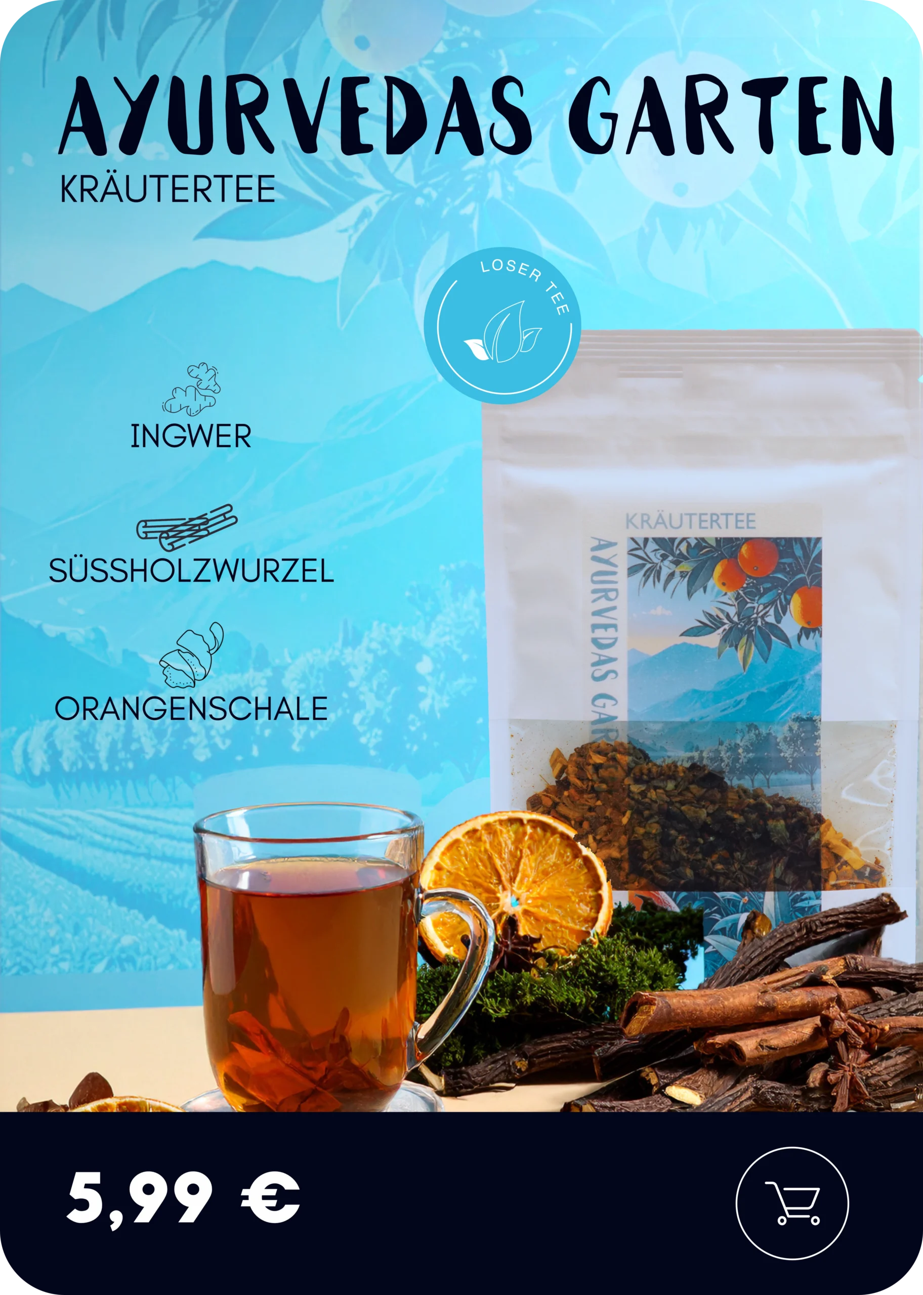 Ayurveda Garten (loser Tee)