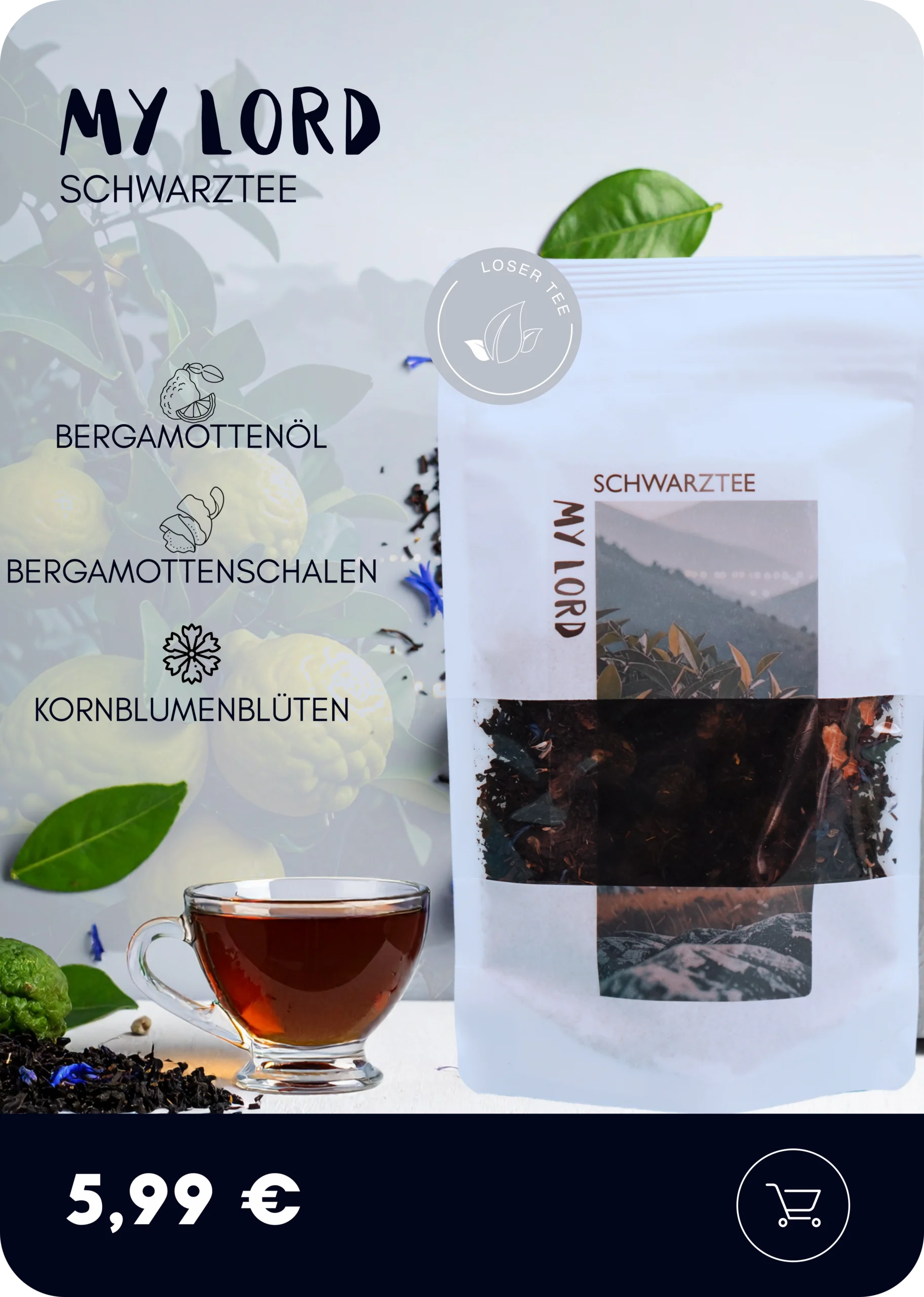 My Lord - Schwarztee (lose)