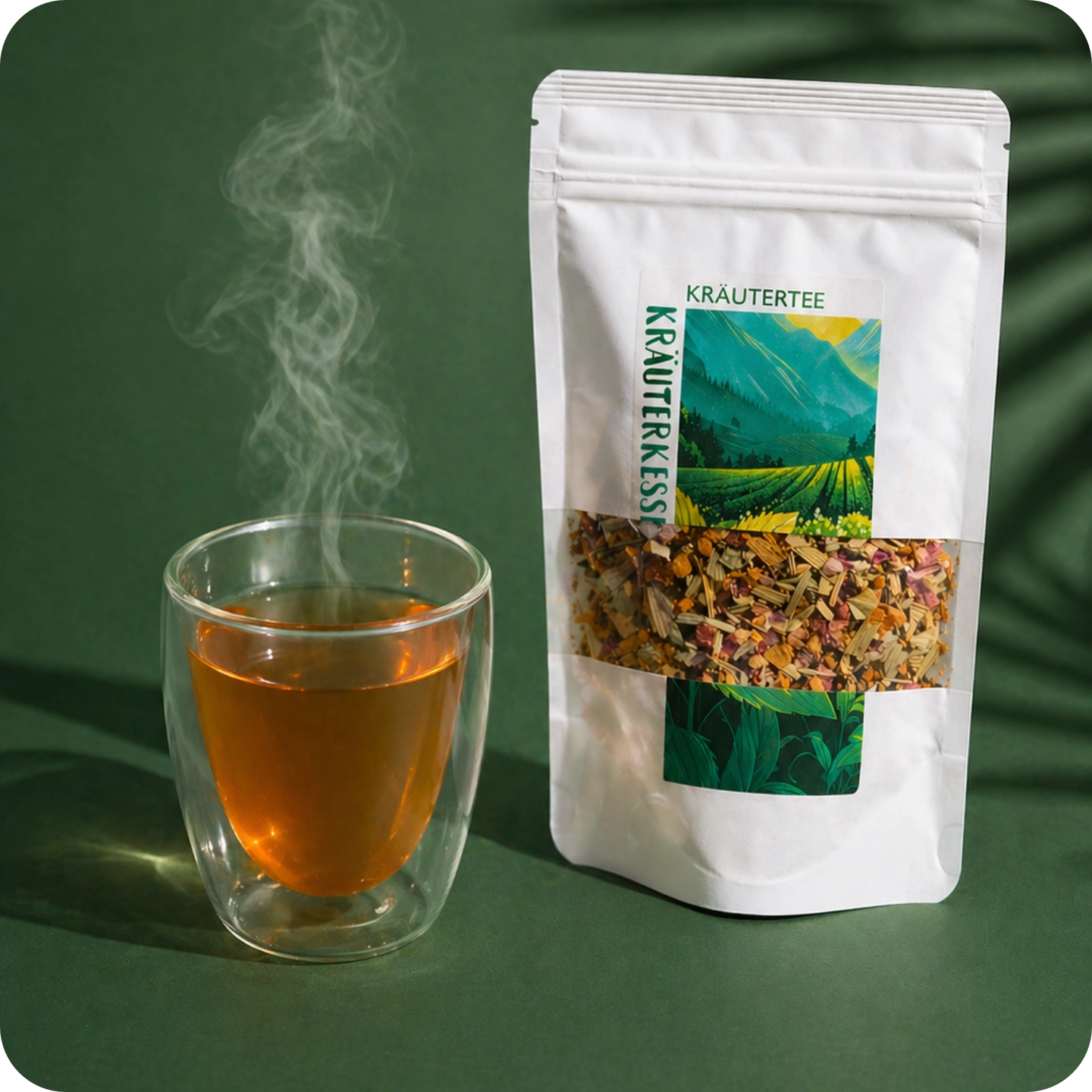 Hochwertiger loser Kräutertee von MEE KAFFEE mit harmonischer Mischung aus Zitronengras, Kräutern, Rosenblüten und Fruchtstücken – natürliche Zutaten für ein ausgewogenes und aromatisches Geschmackserlebnis