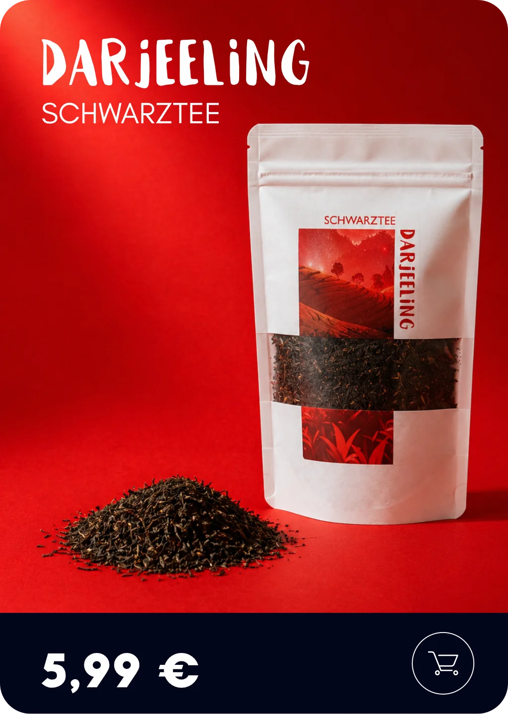 Darjeeling Schwarztee lose mit hochwertigen Teeblättern für einen aromatischen und vollmundigen Teegenuss